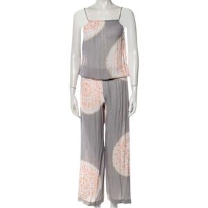 Cool Change Women’s Size S Gray White Orange Tie Dye Sequin One Piece Jumpsuit